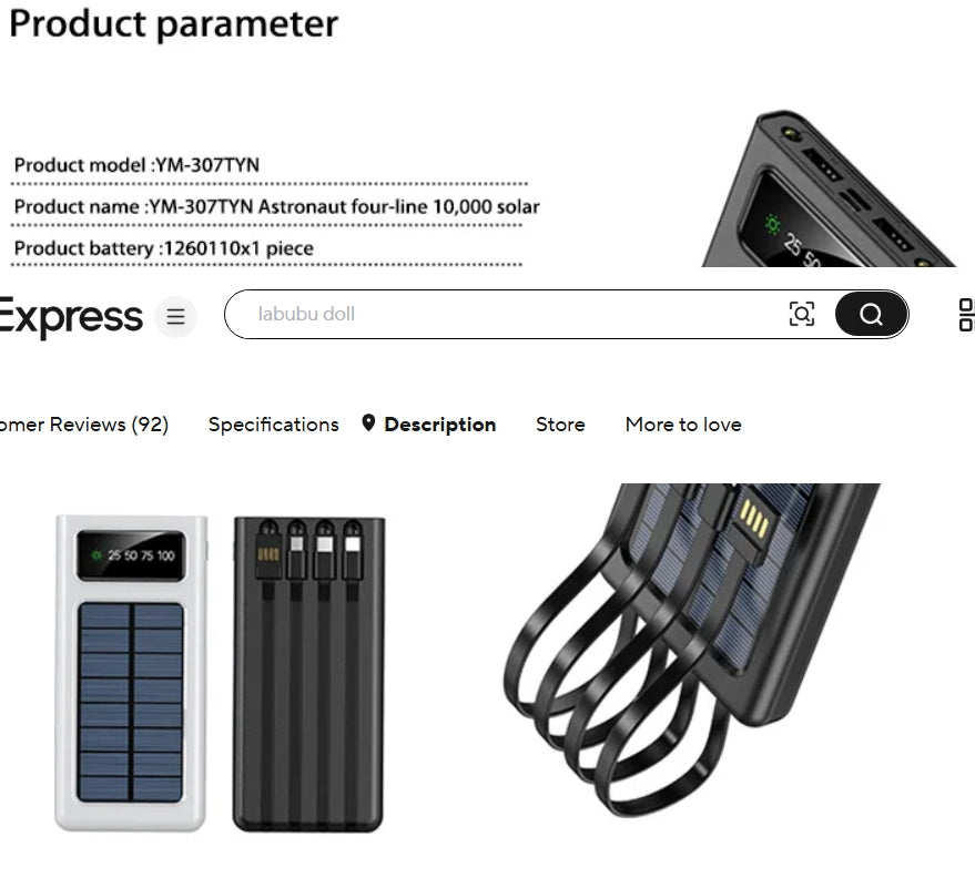 Eco-Friendly Solar Power Bank